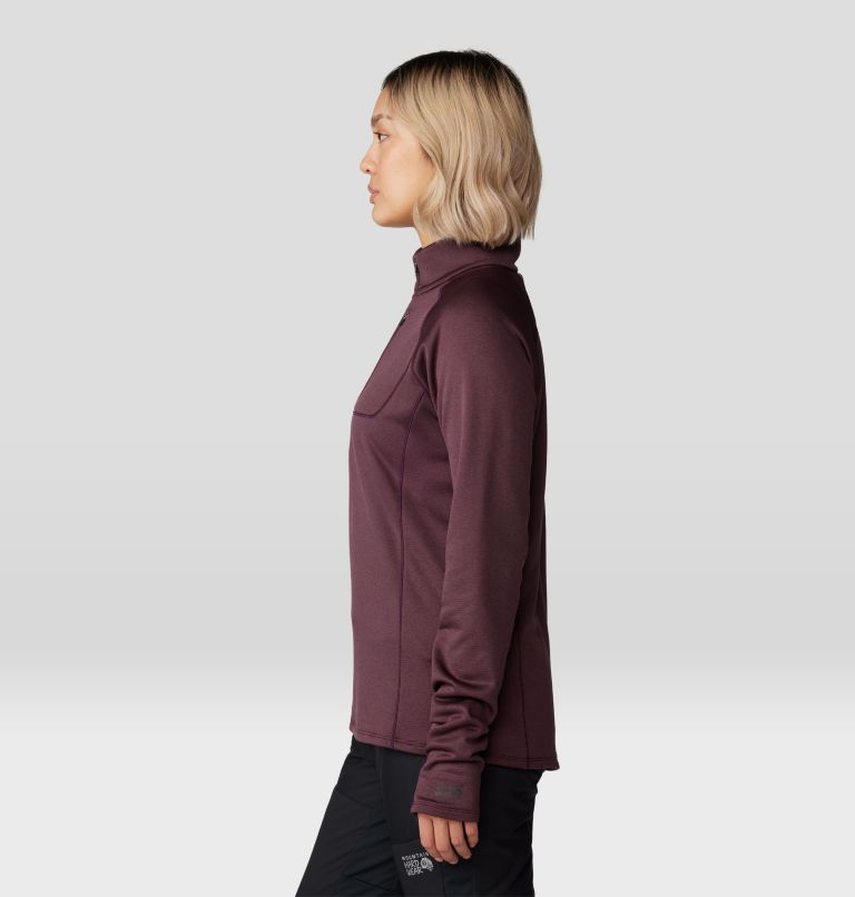 Women's Glacial Trail Half Zip, Color: Blackberry, image 3
