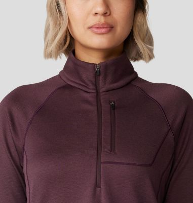 Women's Glacial Trail Half Zip, Color: Blackberry, image 8