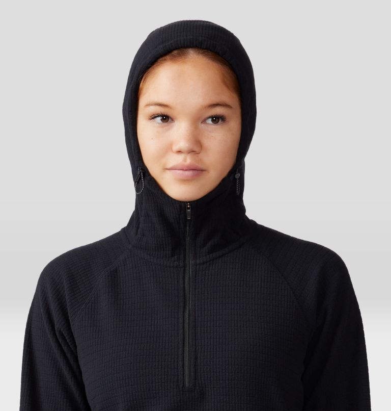 Women's Summit Grid Half Zip Hoody, Color: Black, image 4