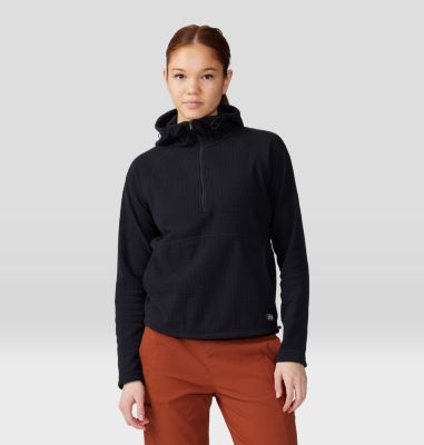 Women's Summit Grid Half Zip Hoody, Color: Black, image 13