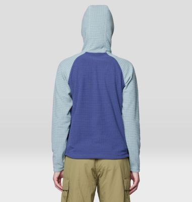 Women's Summit Grid Half Zip Hoody, Color: Lapis Dusk, Ice Shadow, image 2