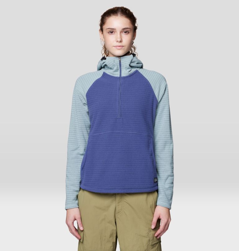 Women's Summit Grid Half Zip Hoody, Color: Lapis Dusk, Ice Shadow, image 1