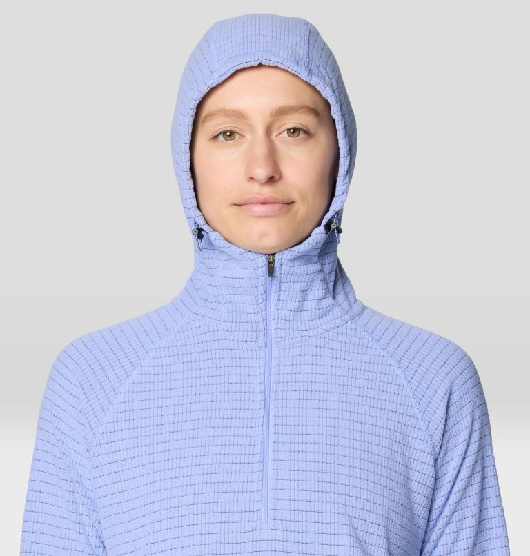 Women's Summit Grid Half Zip Hoody, Color: Light Illusion, image 4