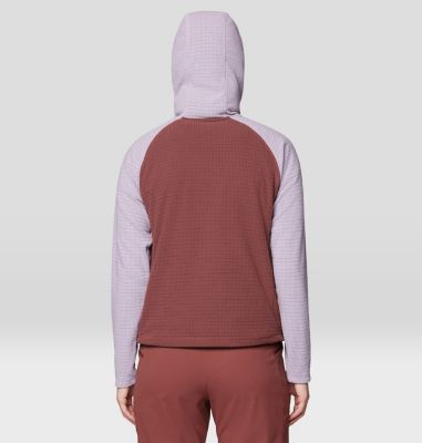 Women's Summit Grid Half Zip Hoody, Color: Bourbon Brown, Atmospheric, image 6