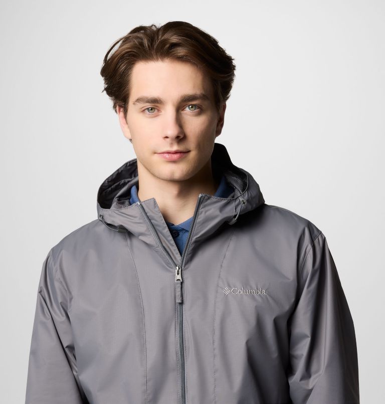 Men's Glenbrook Bend Rain Jacket, Color: City Grey, image 4