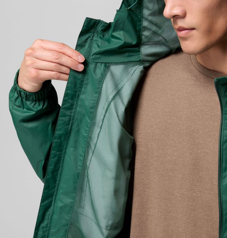 Men's Glenbrook Bend Rain Jacket, Color: Rain Forest, image 6