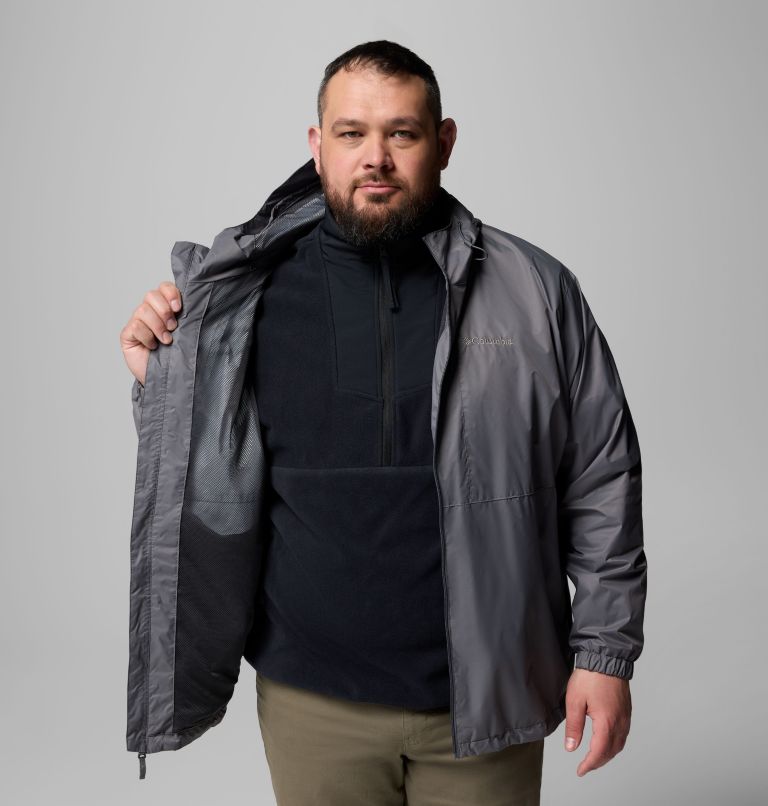 Men's Glenbrook Bend Rain Jacket - Big, Color: City Grey, image 7