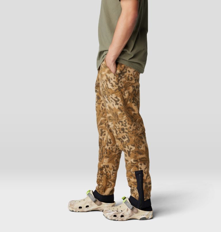 Men's HiCamp Fleece Jogger, Color: Corozo Nut Forests Floor Print, image 5