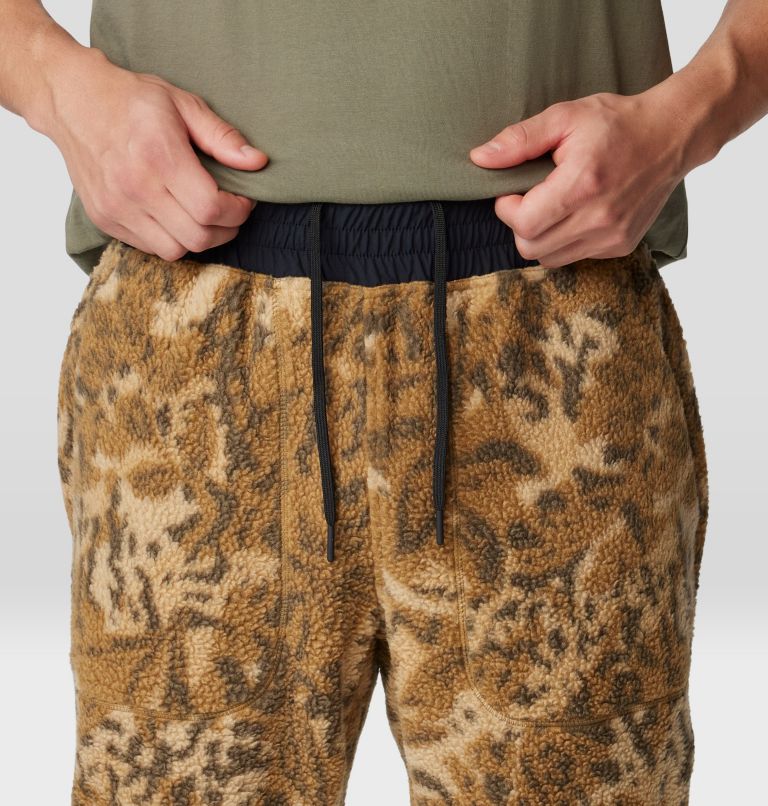 Men's HiCamp Fleece Jogger, Color: Corozo Nut Forests Floor Print, image 6