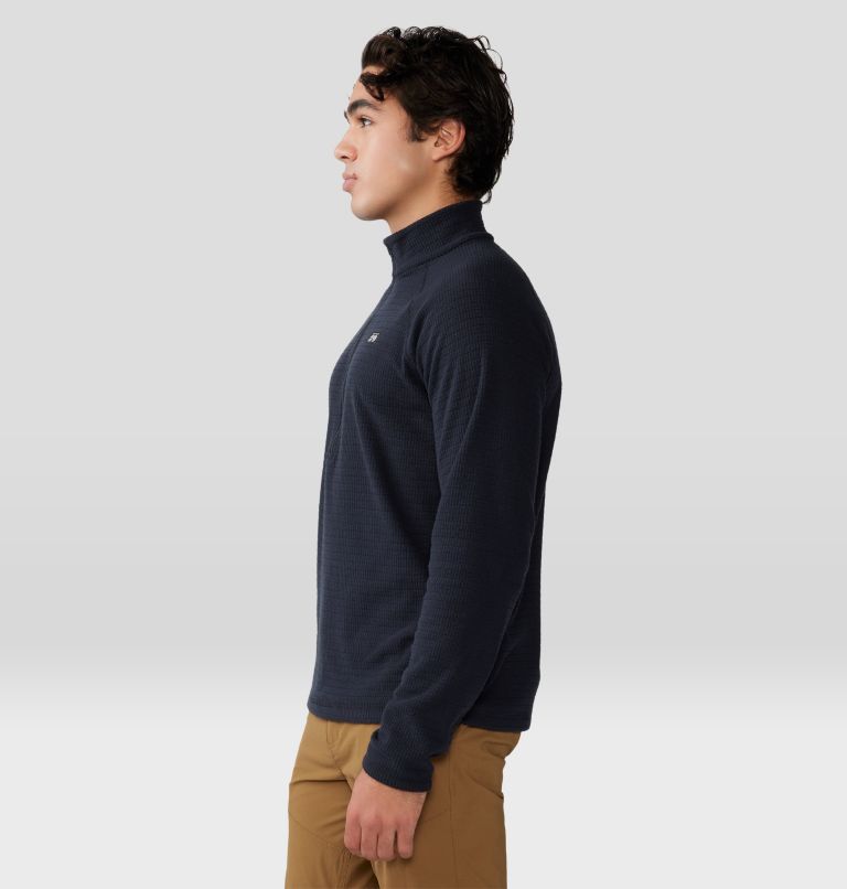 Men's Summit Grid Half Zip, Color: Black, image 3