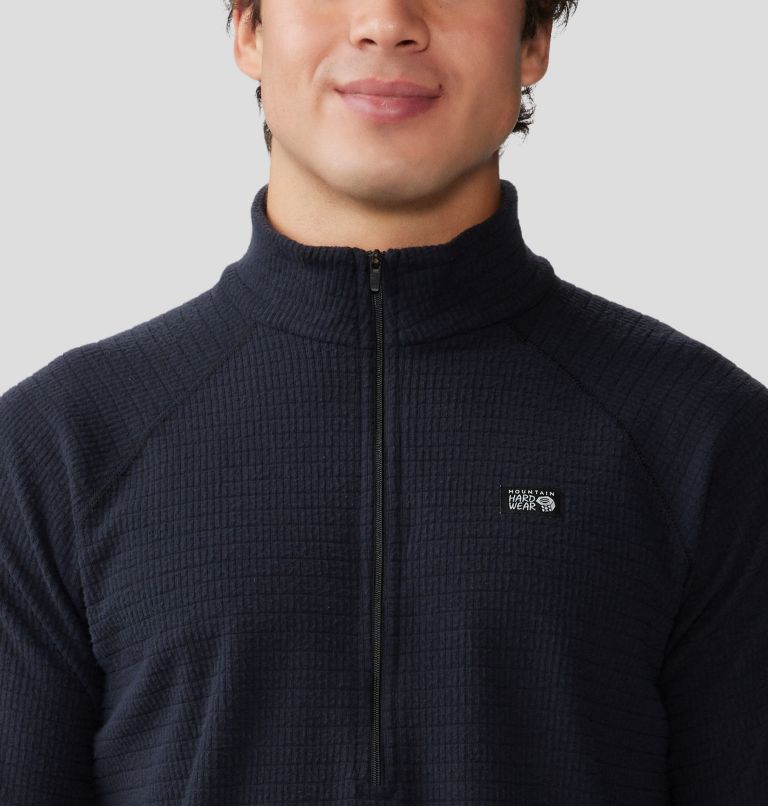 Men's Summit Grid Half Zip, Color: Black, image 4