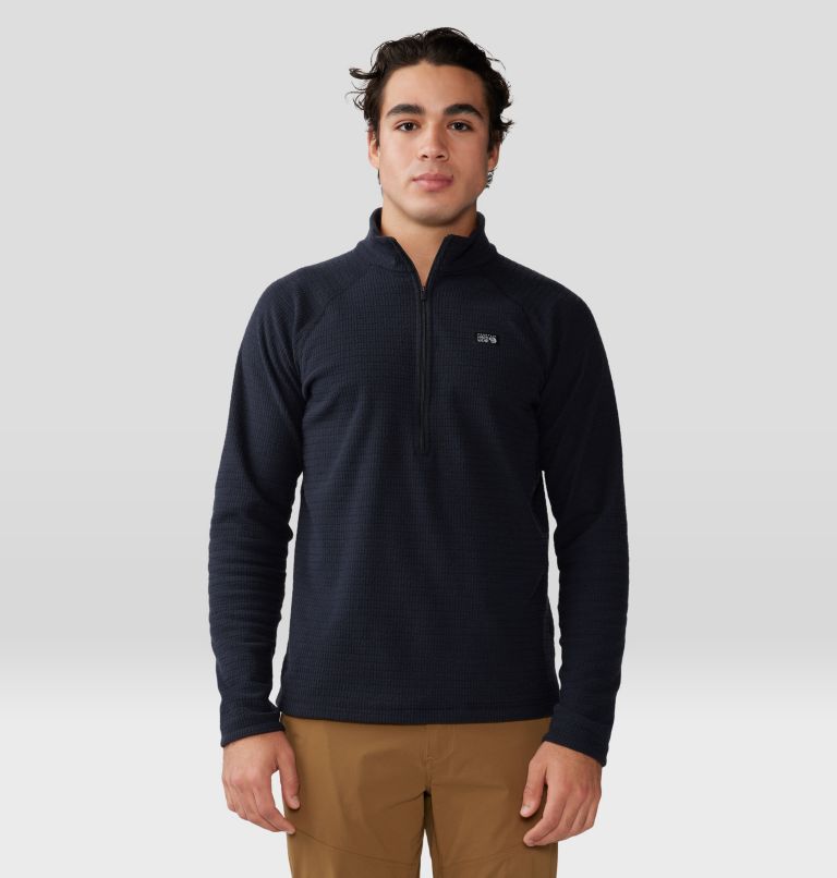 Men's Summit Grid Half Zip, Color: Black, image 6