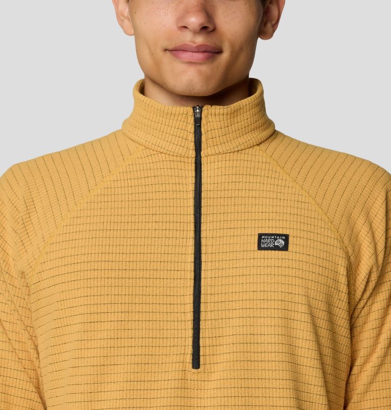 Men's Summit Grid Half Zip, Color: Sundown Gold, image 5