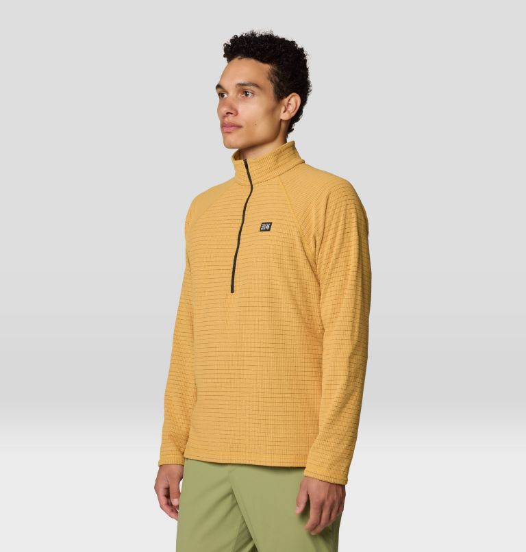 Men's Summit Grid Half Zip, Color: Sundown Gold, image 6