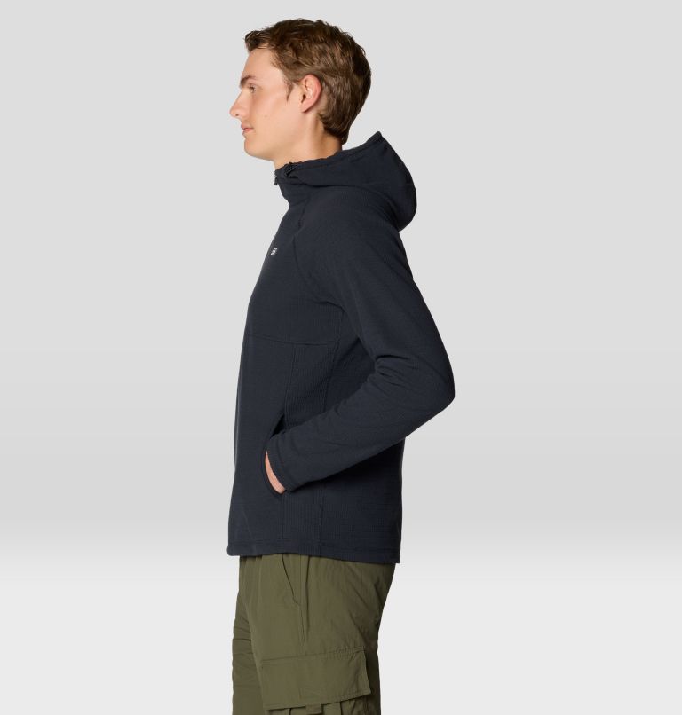 Men's Summit Grid Hoody, Color: Black, image 3