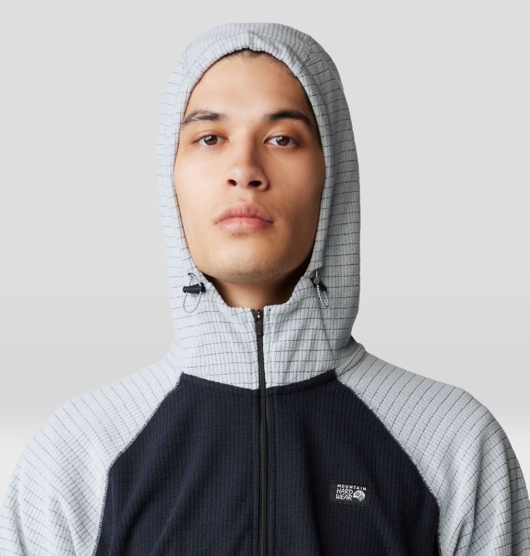 Men's Summit Grid Hoody, Color: Black, Glacial, image 4