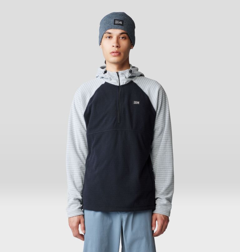 Men's Summit Grid Hoody, Color: Black, Glacial, image 5