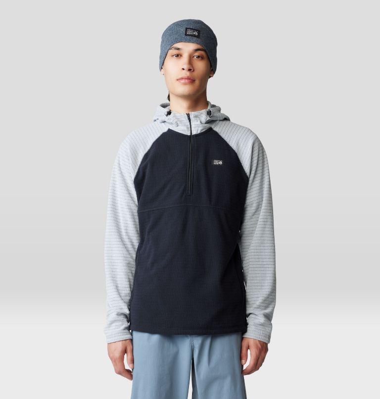 Men's Summit Grid Hoody, Color: Black, Glacial, image 1
