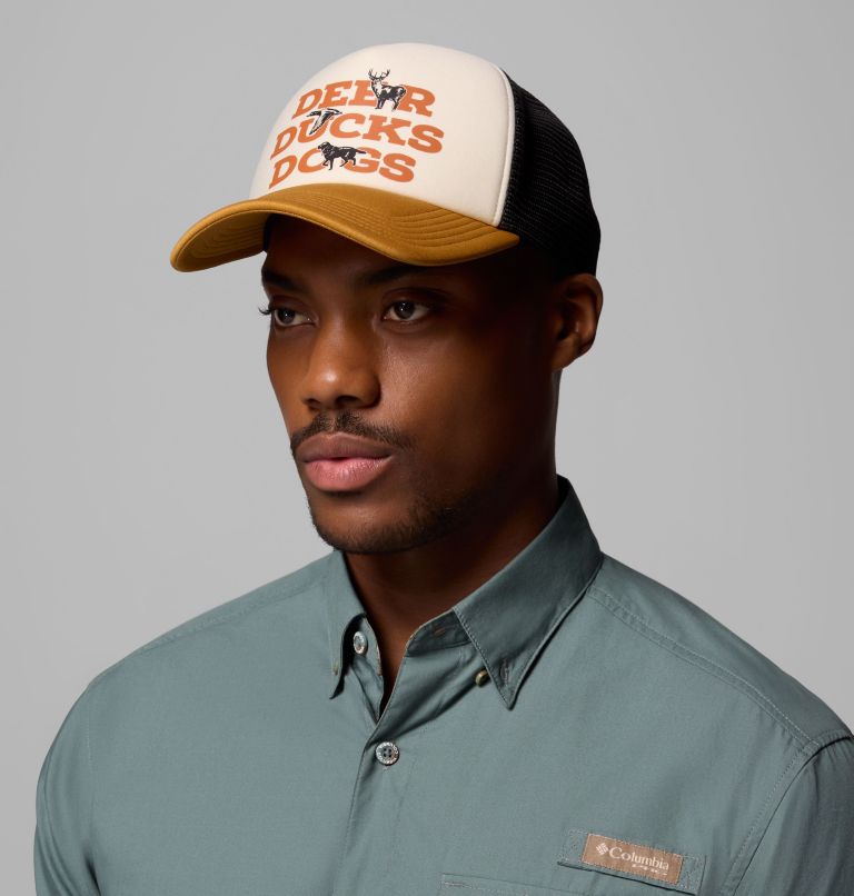 PHG Timberbuck Foam Trucker Hat, Color: Stone, Black, Maple Sugar, image 3