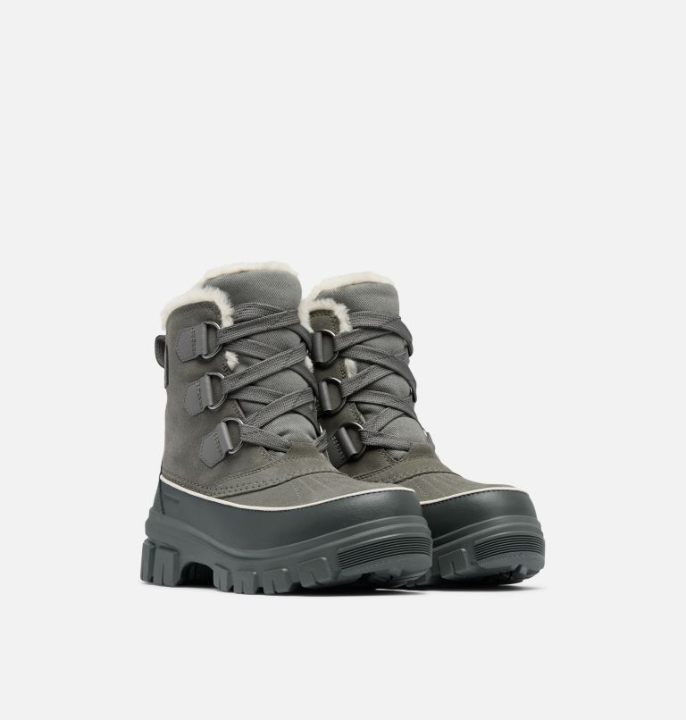 Women's TORINO V Waterproof Snow Boots, Color: Quarry, Grill, image 2