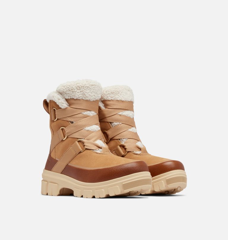 Women's TORINO V RESORT Waterproof Snow Boots, Color: Tawny Buff, Ceramic, image 2