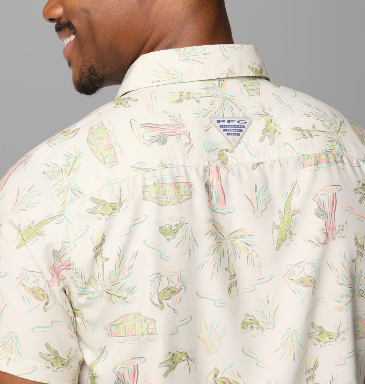 Men's PFG Uncharted™ Printed Short Sleeve Shirt 6