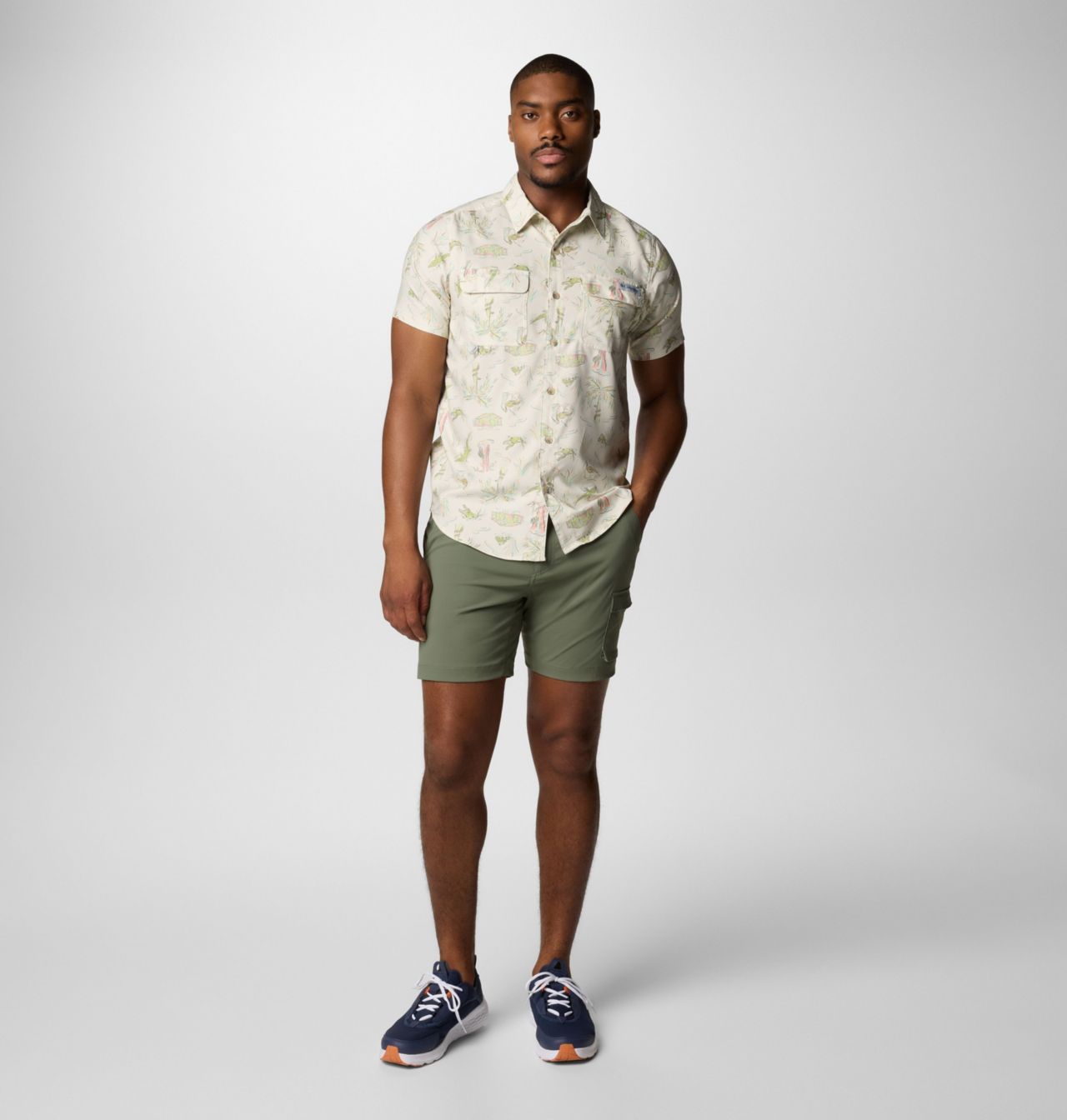 Men's PFG Uncharted™ Printed Short Sleeve Shirt - Tall | 022 | 5XT 2