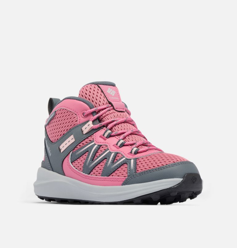 Youth Peakfreak Rush Mid Waterproof Hiking Shoe, Color: Rosette, Pink Haze, image 3