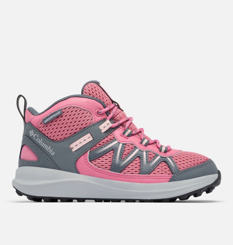 Youth Peakfreak Rush Mid Waterproof Hiking Shoe, Color: Rosette, Pink Haze, image 1