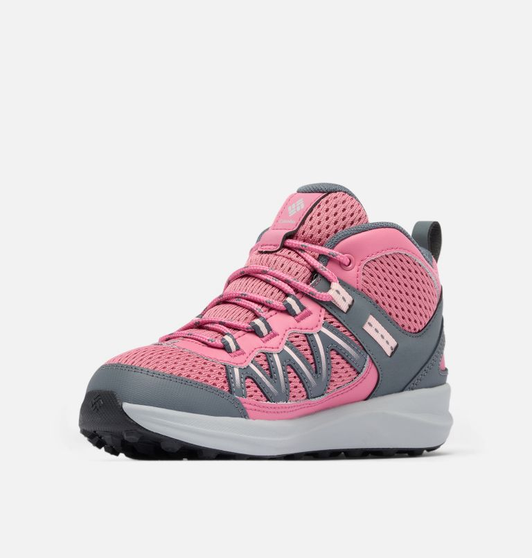 Youth Peakfreak Rush Mid Waterproof Hiking Shoe, Color: Rosette, Pink Haze, image 7