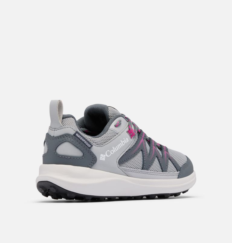 Youth Peakfreak Rush Waterproof Hiking Shoe, Color: Steam, Wild Fuchsia, image 9