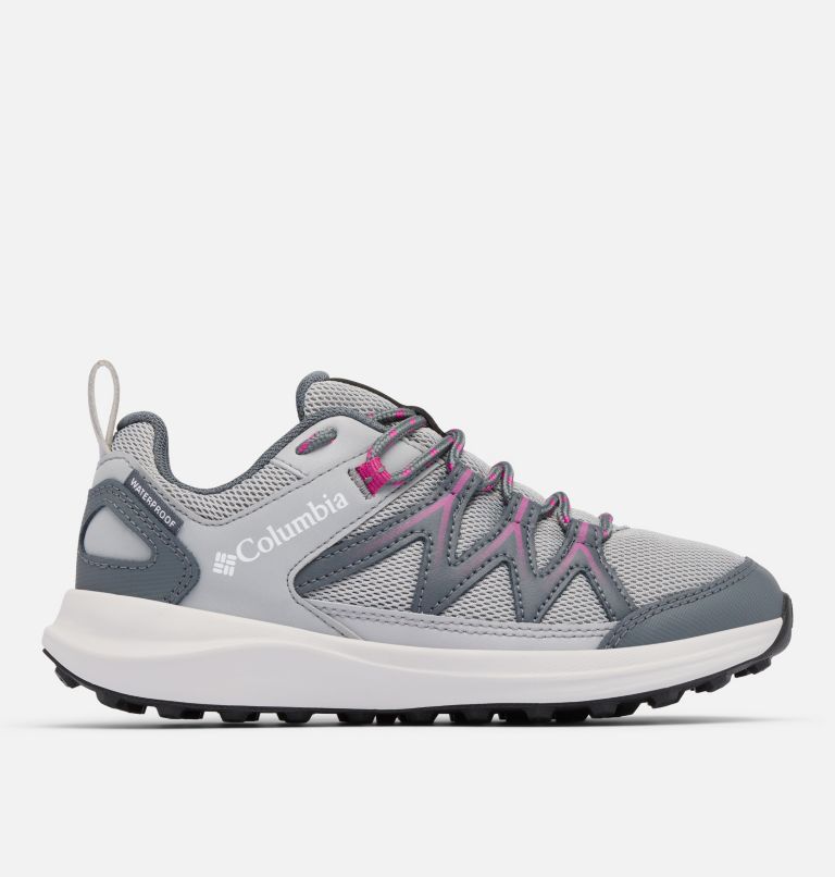Youth Peakfreak Rush Waterproof Hiking Shoe, Color: Steam, Wild Fuchsia, image 1