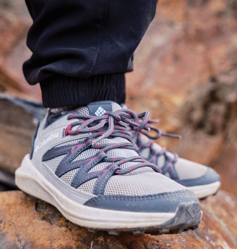 Big Kids' Peakfreak Rush Waterproof Shoe, Color: Steam, Wild Fuchsia, image 10
