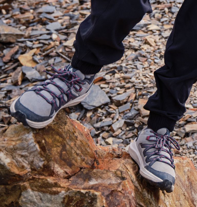 Big Kids' Peakfreak Rush Waterproof Shoe, Color: Steam, Wild Fuchsia, image 11