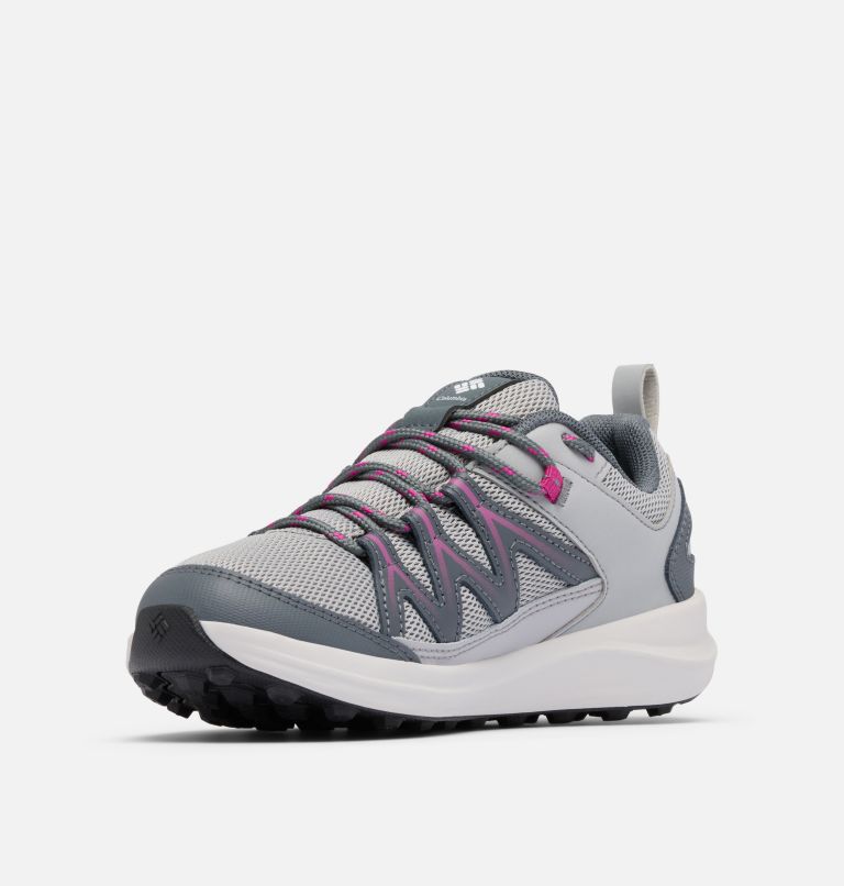 Youth Peakfreak Rush Waterproof Hiking Shoe, Color: Steam, Wild Fuchsia, image 6