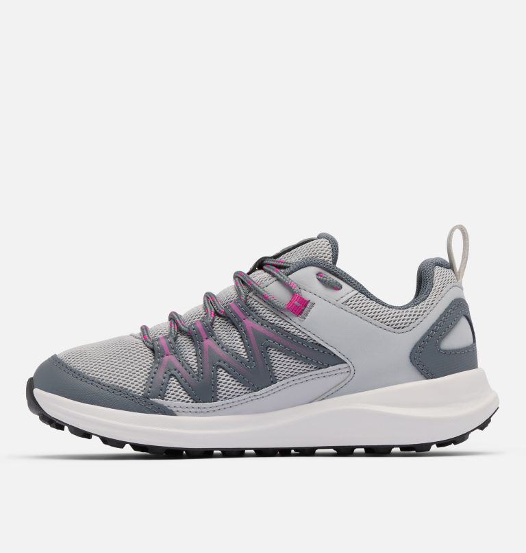 Youth Peakfreak Rush Waterproof Hiking Shoe, Color: Steam, Wild Fuchsia, image 5