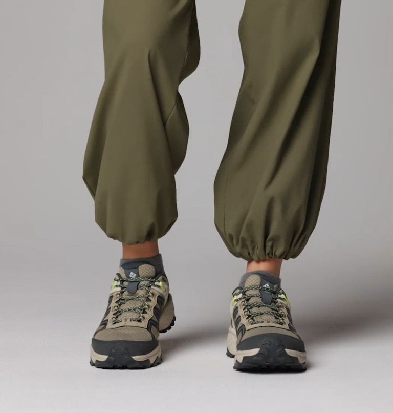 Women's Peakfreak Rush OutDry Shoe - Wide, Color: Canvas Tan, Citron Haze