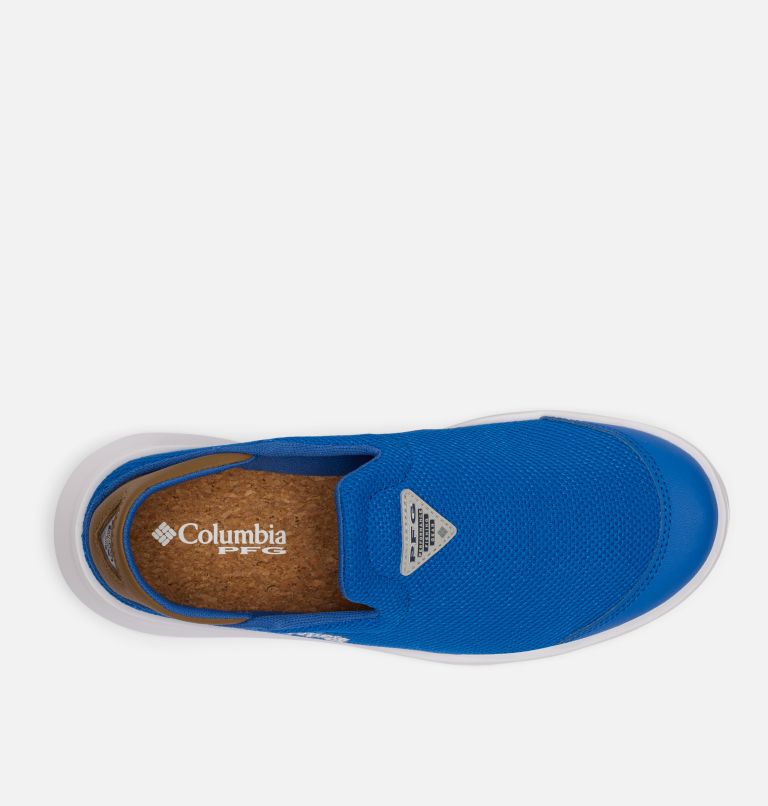 Men's PFG Boatside Vent Shoe, Color: Vivid Blue, Delta, image 4