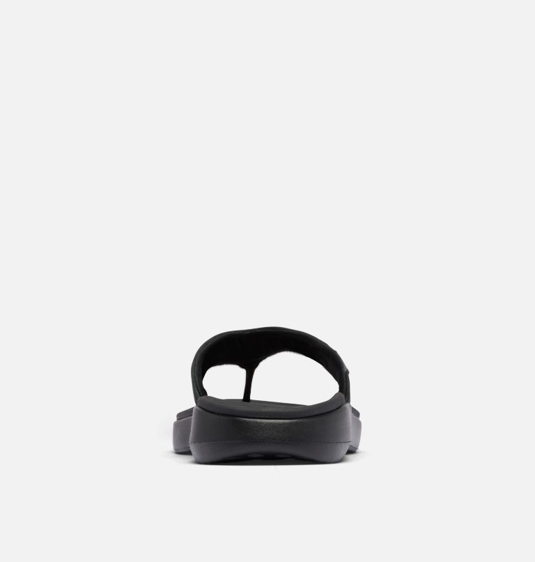 Men's Boatside Leather Flip Flop, Color: Black, Black, image 8