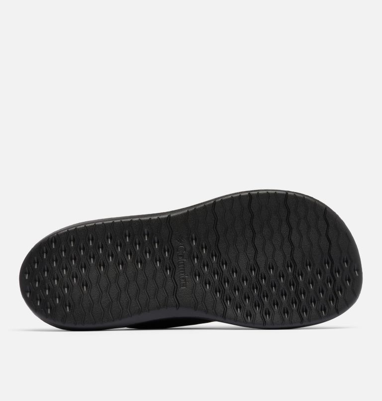Men's Boatside Leather Flip Flop, Color: Black, Black, image 4