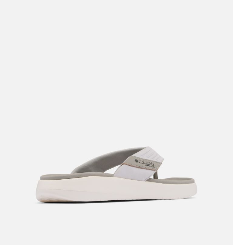 Men's Boatside Leather Flip Flop, Color: Dove, Silver Grey, image 9