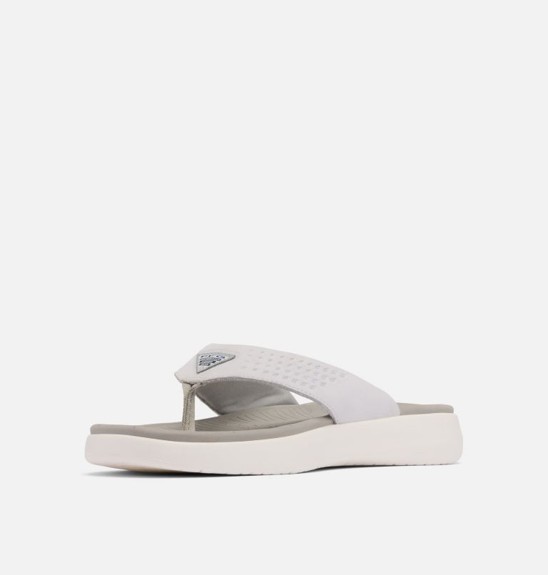 Men's Boatside Leather Flip Flop, Color: Dove, Silver Grey, image 6
