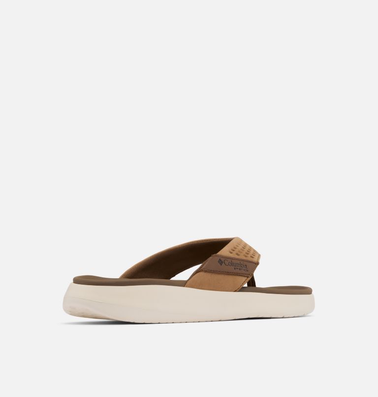 Men's Boatside Leather Flip Flop, Color: Dark Truffle, Elk, image 9