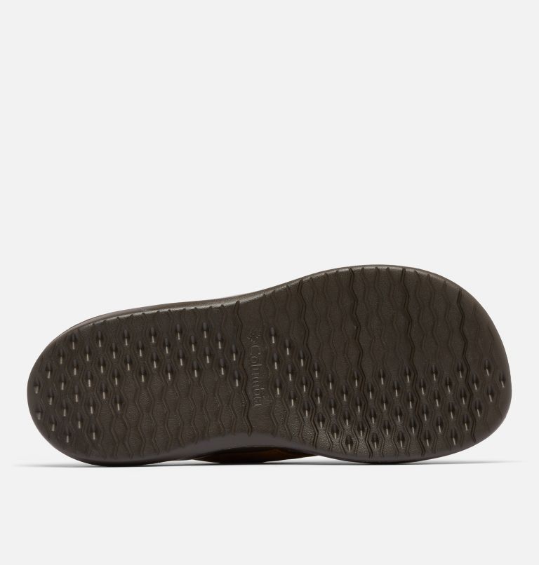 Men's Boatside Leather Flip Flop, Color: Tundra, Light Brown, image 4