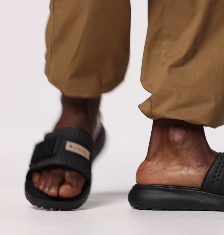 Peakfreak Roam Slide Sandale für Männer, Color: Black, Oxford Tan