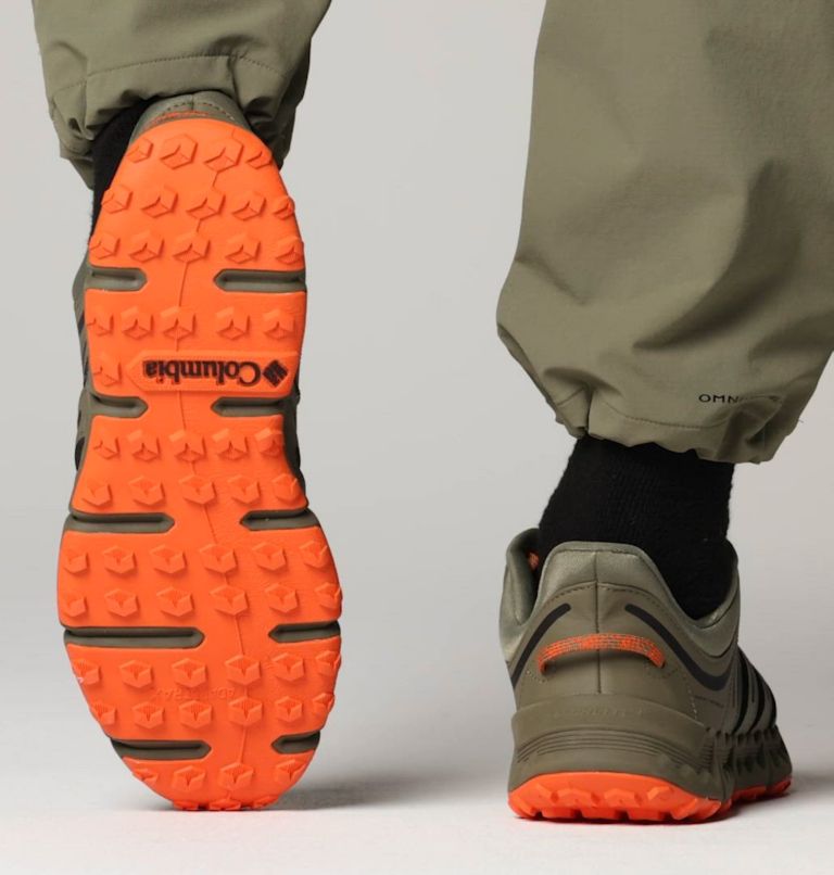 Men's Voyager FLX PCT Shoe, Color: Stone Green, Tangy Orange