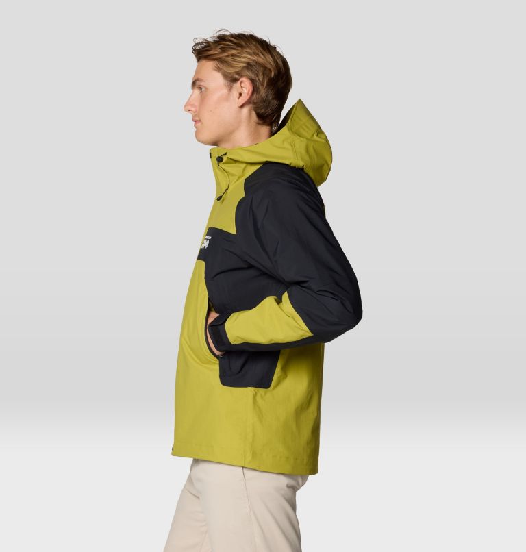 Men's Dry Times Hooded Jacket, Color: Moon Moss, Black, image 4