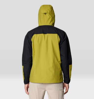 Men's Dry Times Hooded Jacket, Color: Moon Moss, Black, image 3