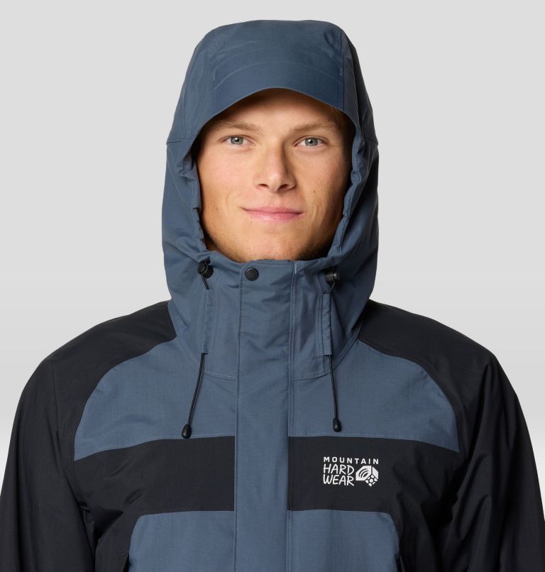 Men's Dry Times Hooded Jacket, Color: Moon Blue, Black, image 5