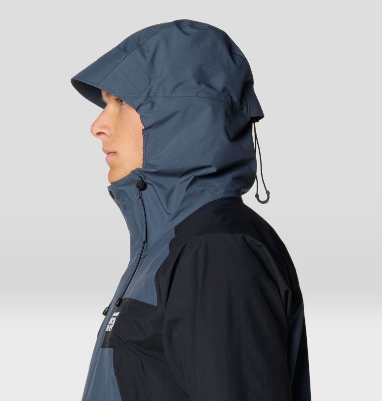 Men's Dry Times Hooded Jacket, Color: Moon Blue, Black, image 6